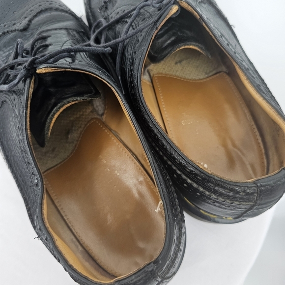 Dr.‎ Martens Made in England Vintage Black Wingtip Brogue Oxford Shoes Size 9 - Picture 8 of 10